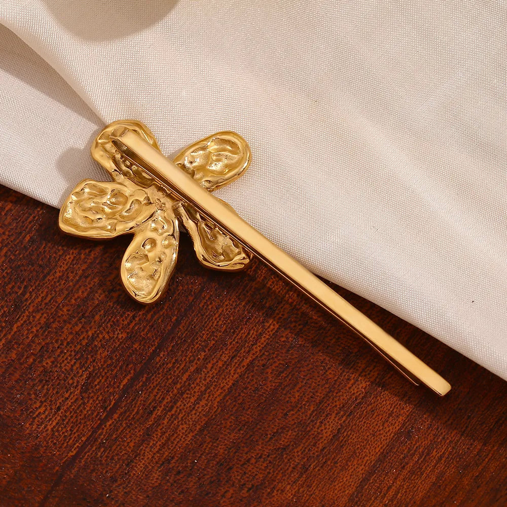 Women'S Simple Style Flower 304 Stainless Steel Hair Clip