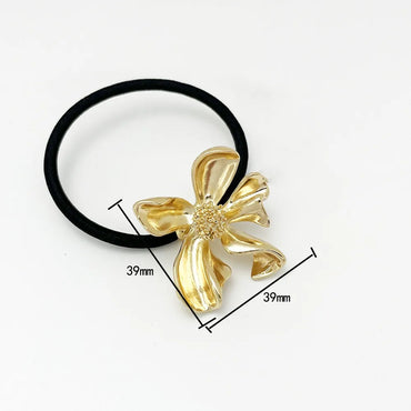 Women'S Simple Style Flower Alloy Plating Hair Tie