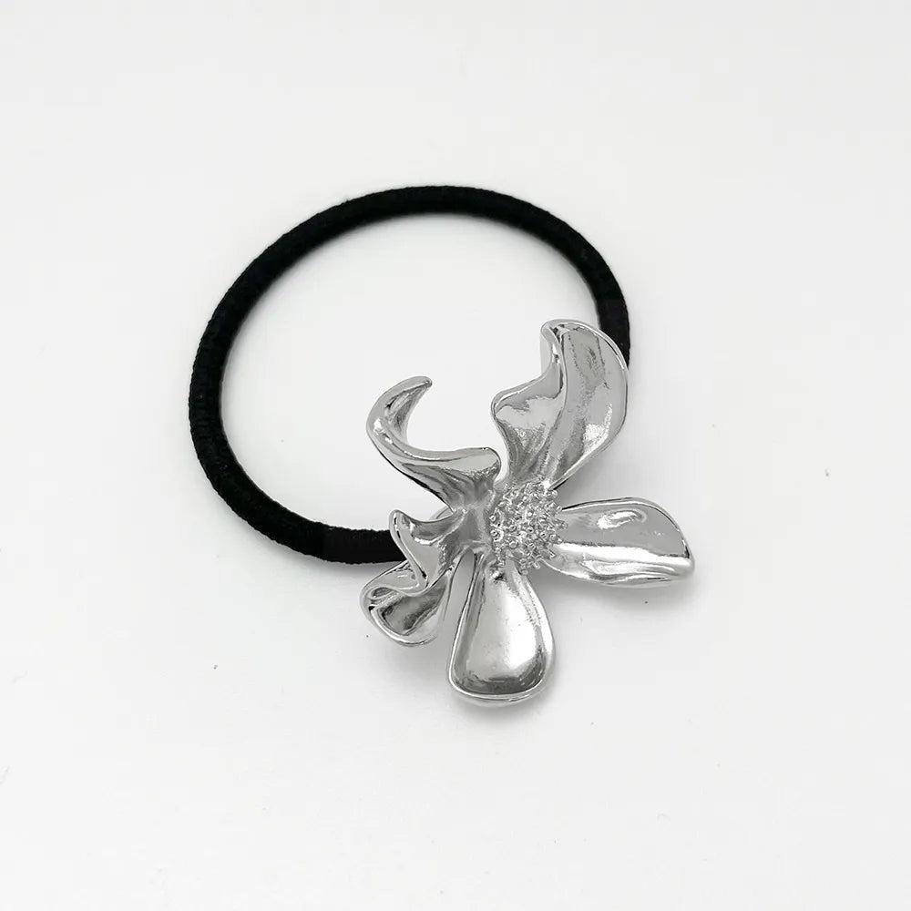 Women'S Simple Style Flower Alloy Plating Hair Tie