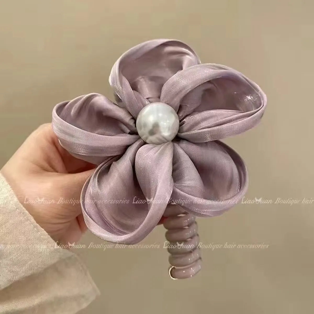 Women'S Simple Style Flower Cloth Hair Tie