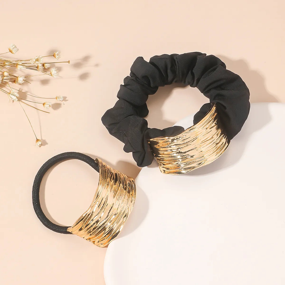 Women'S Simple Style Geometric Alloy Plating Hair Tie