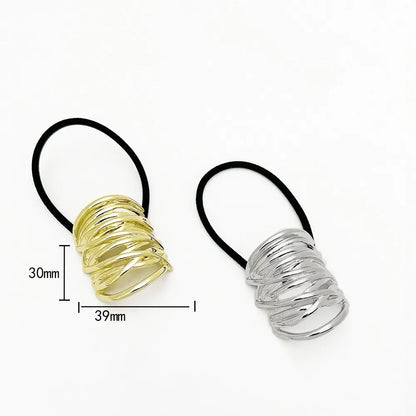 Women'S Simple Style Geometric Alloy Plating Hair Tie