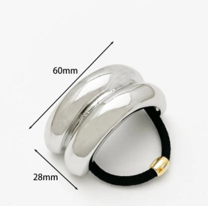 Women'S Simple Style Geometric Alloy Plating Hair Tie