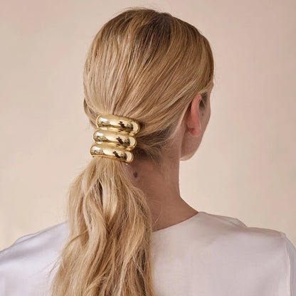 Women'S Simple Style Geometric Alloy Plating Hair Tie