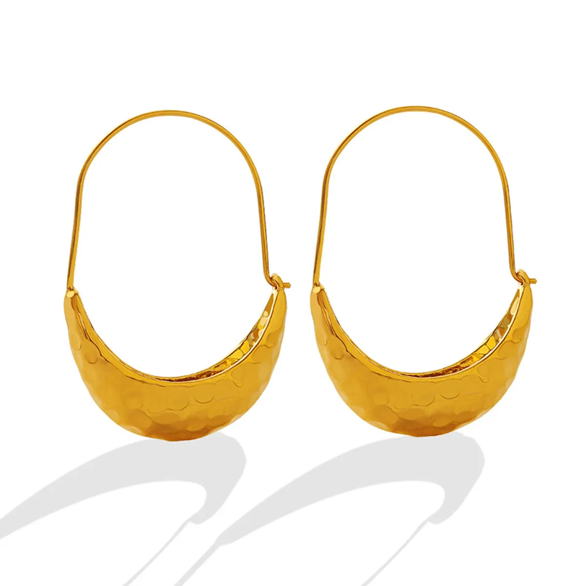 Simple Style Geometric Plating 304 Stainless Steel No Inlaid 18K Gold Plated Earrings