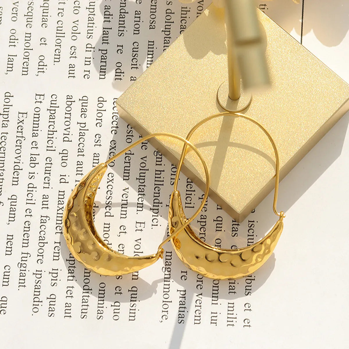 Simple Style Geometric Plating 304 Stainless Steel No Inlaid 18K Gold Plated Earrings