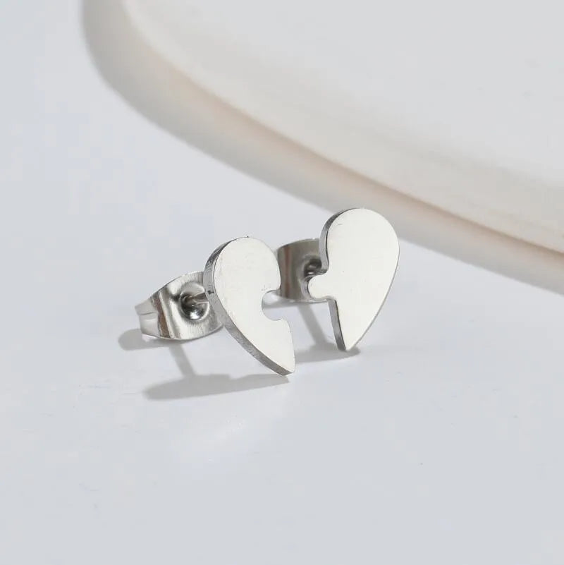 Simple Style Geometric 304 Stainless Steel No Inlaid 18K Gold Plated Ear Studs