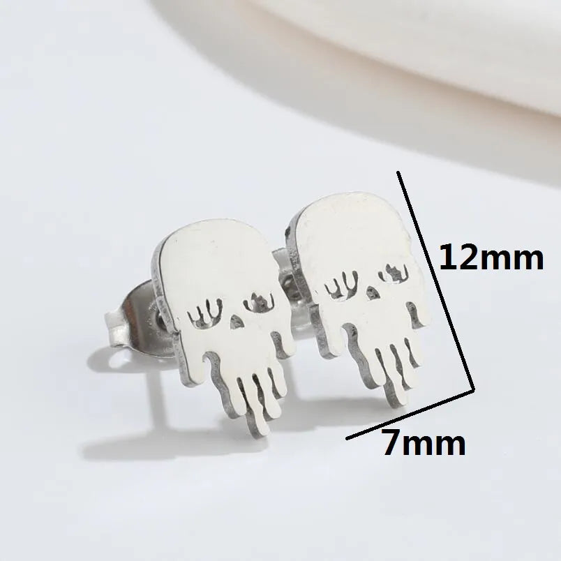 Simple Style Geometric 304 Stainless Steel No Inlaid 18K Gold Plated Ear Studs