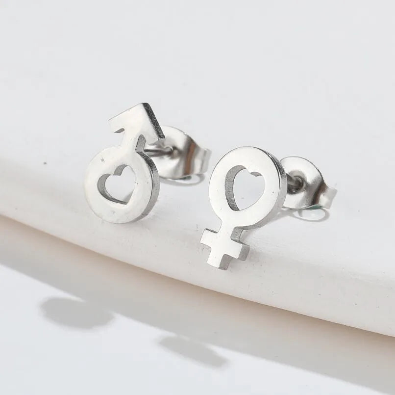 Simple Style Geometric 304 Stainless Steel No Inlaid 18K Gold Plated Ear Studs