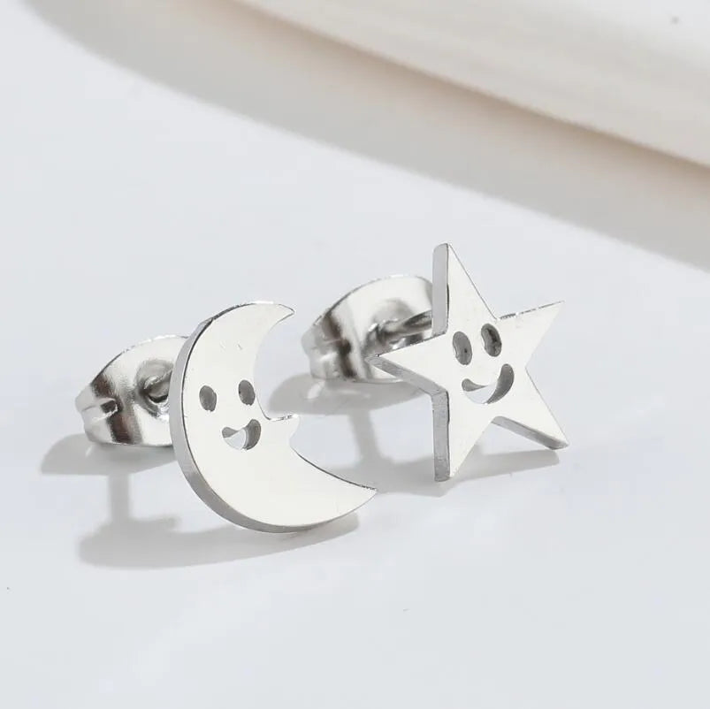 Simple Style Geometric 304 Stainless Steel No Inlaid 18K Gold Plated Ear Studs