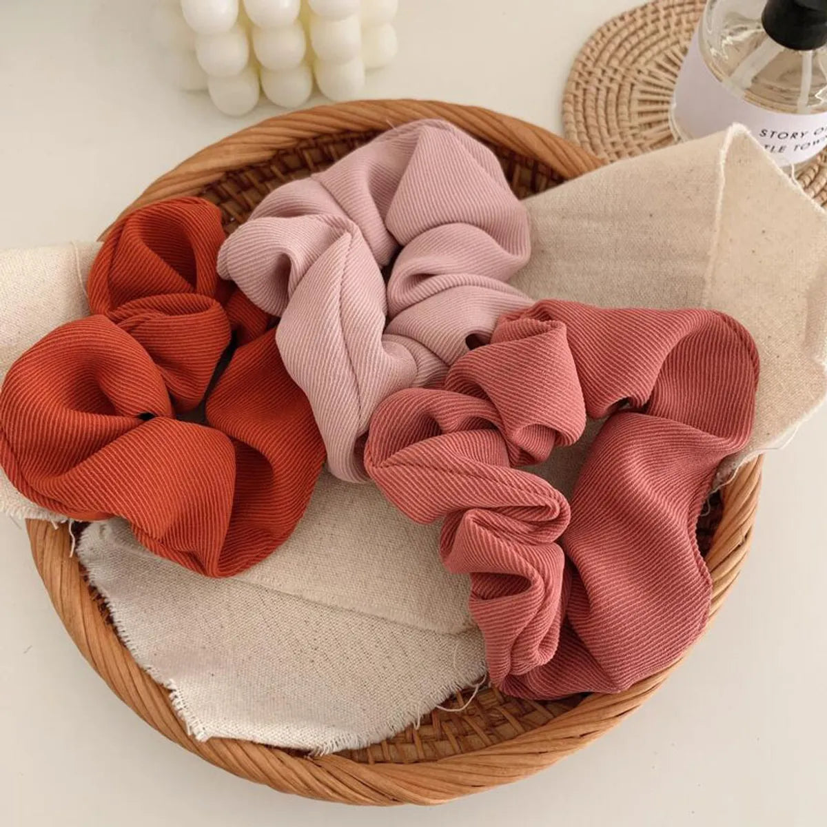 Women'S Simple Style Korean Style Flower Cloth Hair Tie