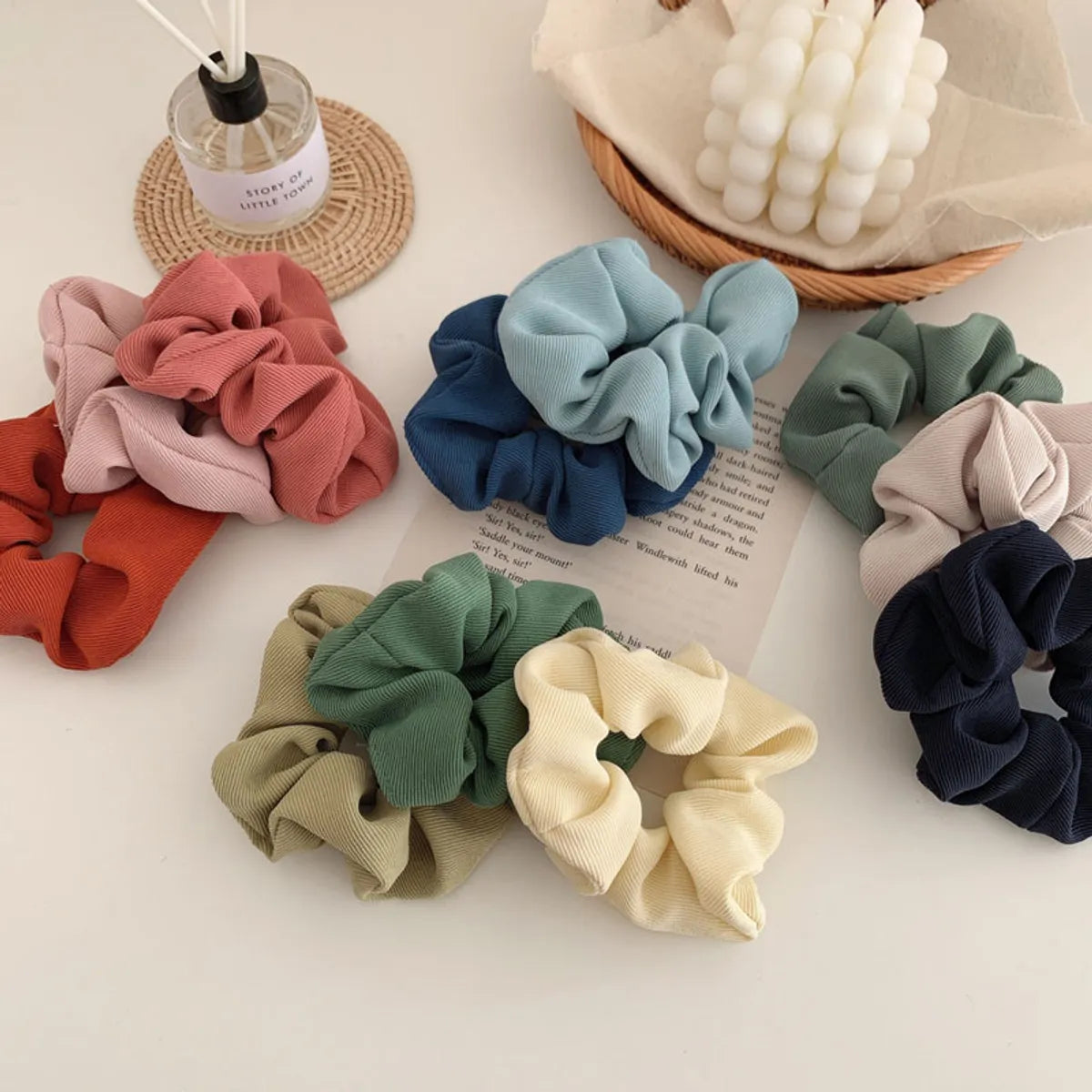 Women'S Simple Style Korean Style Flower Cloth Hair Tie