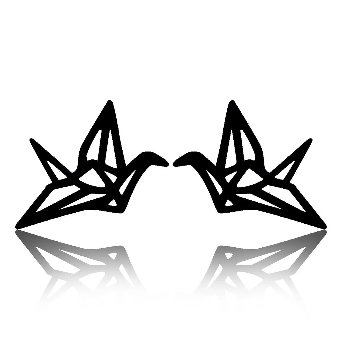 Simple Style Korean Style Paper Crane 304 Stainless Steel No Inlaid 18K Gold Plated Earrings Ear Studs