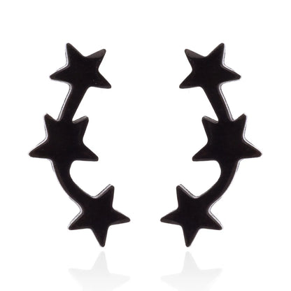 Simple Style Korean Style Star 304 Stainless Steel No Inlaid 18K Gold Plated Ear Studs