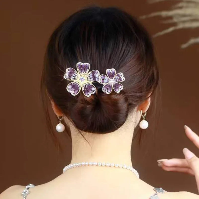 Women'S Simple Style Peacock Feather Flower Alloy Plating Inlay Rhinestones Hair Band