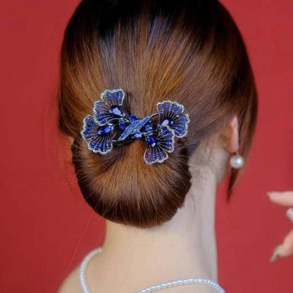 Women'S Simple Style Peacock Feather Flower Alloy Plating Inlay Rhinestones Hair Band