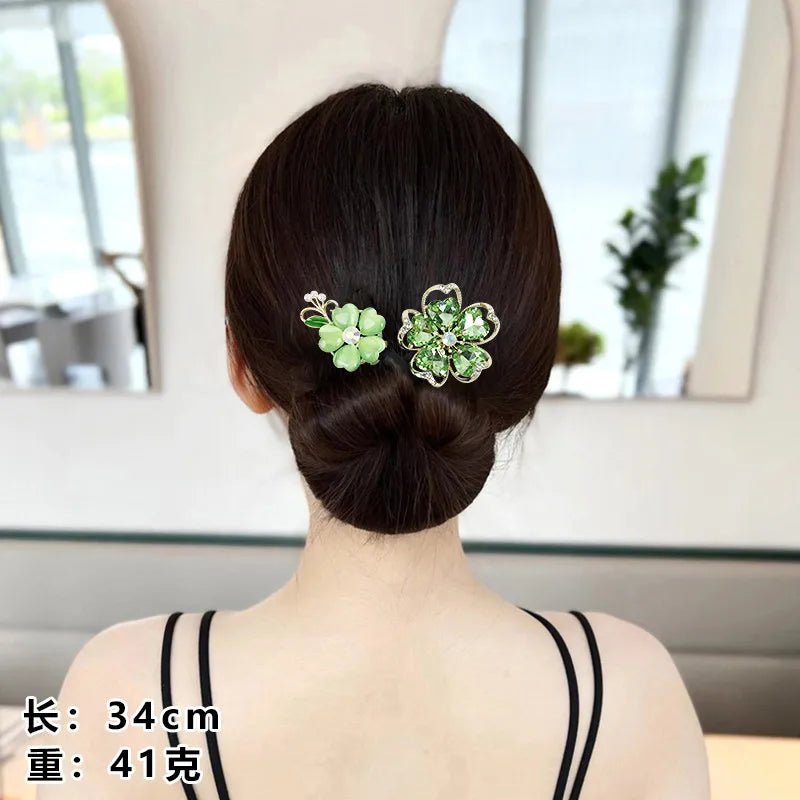 Women'S Simple Style Peacock Feather Flower Alloy Plating Inlay Rhinestones Hair Band