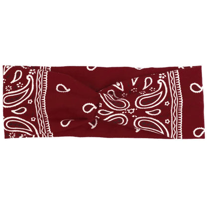 Women'S Simple Style Plaid Cloth Cotton Printing Hair Band