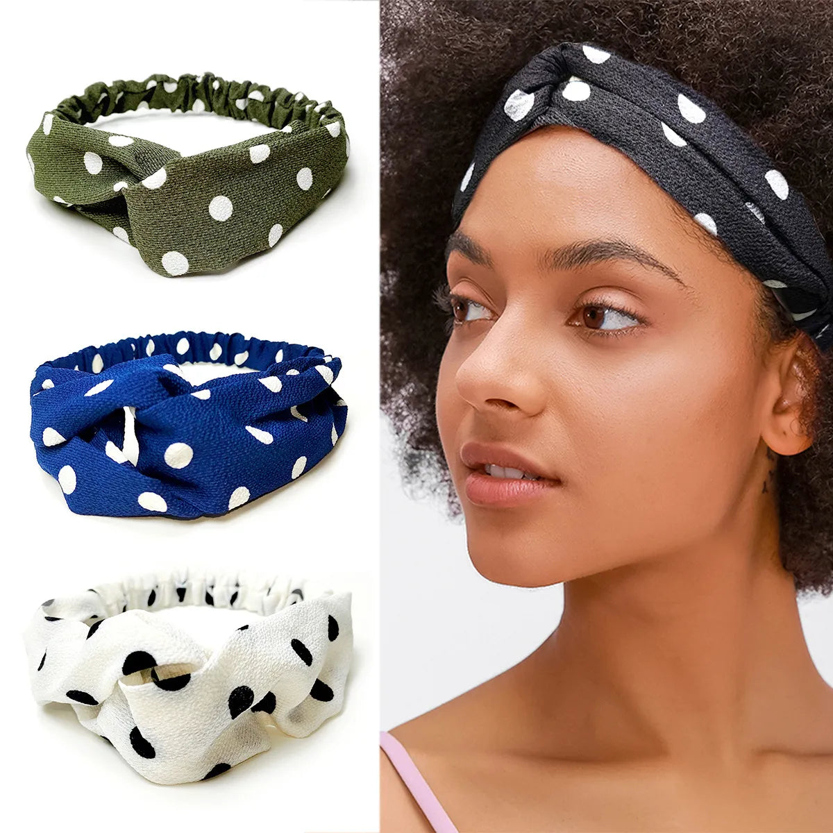 Women'S Simple Style Printing Cloth Printing Hair Band