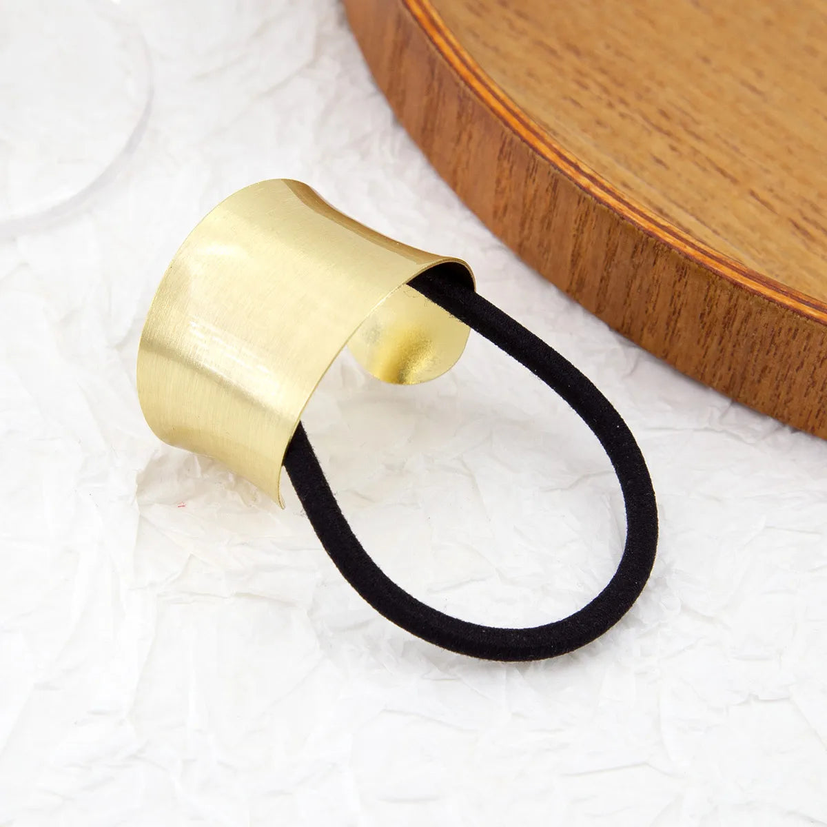 Women'S Simple Style Semicircle Rectangle Alloy Hair Tie