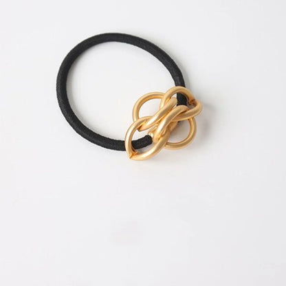 Women'S Simple Style Solid Color Alloy Hair Tie