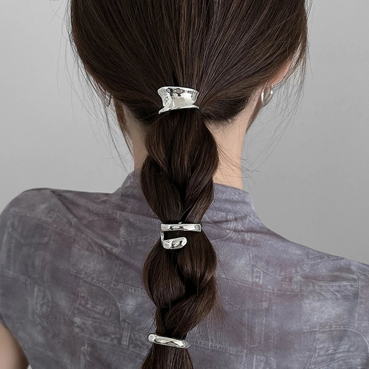 Women'S Simple Style Solid Color Alloy Hollow Out Hair Clip