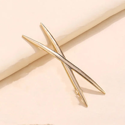 Women'S Simple Style Solid Color Alloy Plating Hair Clip