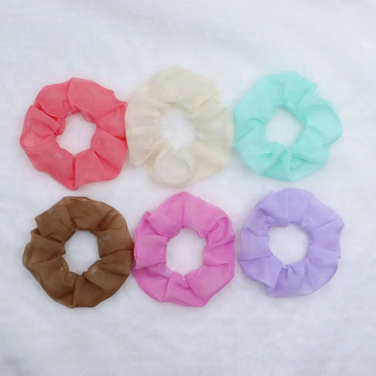 Women'S Simple Style Solid Color Cloth Handmade Hair Tie