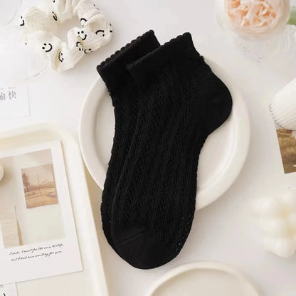 Women'S Simple Style Solid Color Cotton Ankle Socks A Pair