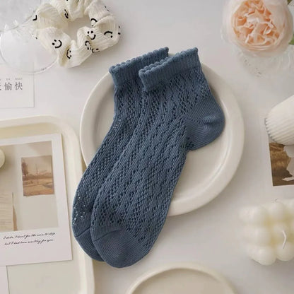 Women'S Simple Style Solid Color Cotton Ankle Socks A Pair