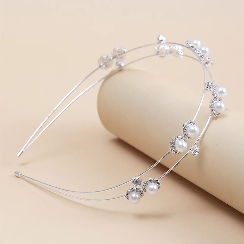 Women'S Simple Style Solid Color Metal Hair Band