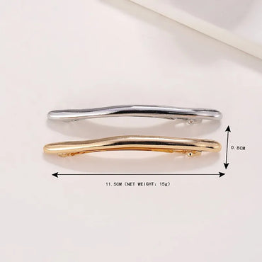 Women'S Simple Style Solid Color Metal Plating Hair Clip