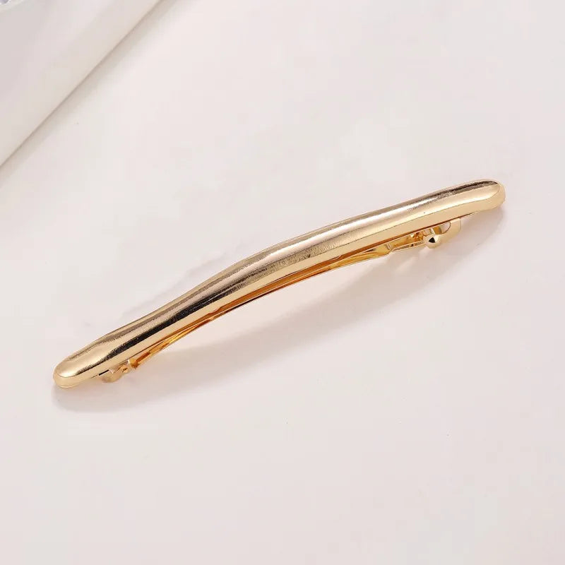 Women'S Simple Style Solid Color Metal Plating Hair Clip