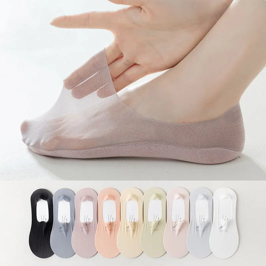 Women'S Simple Style Solid Color Nylon Ankle Socks A Pair