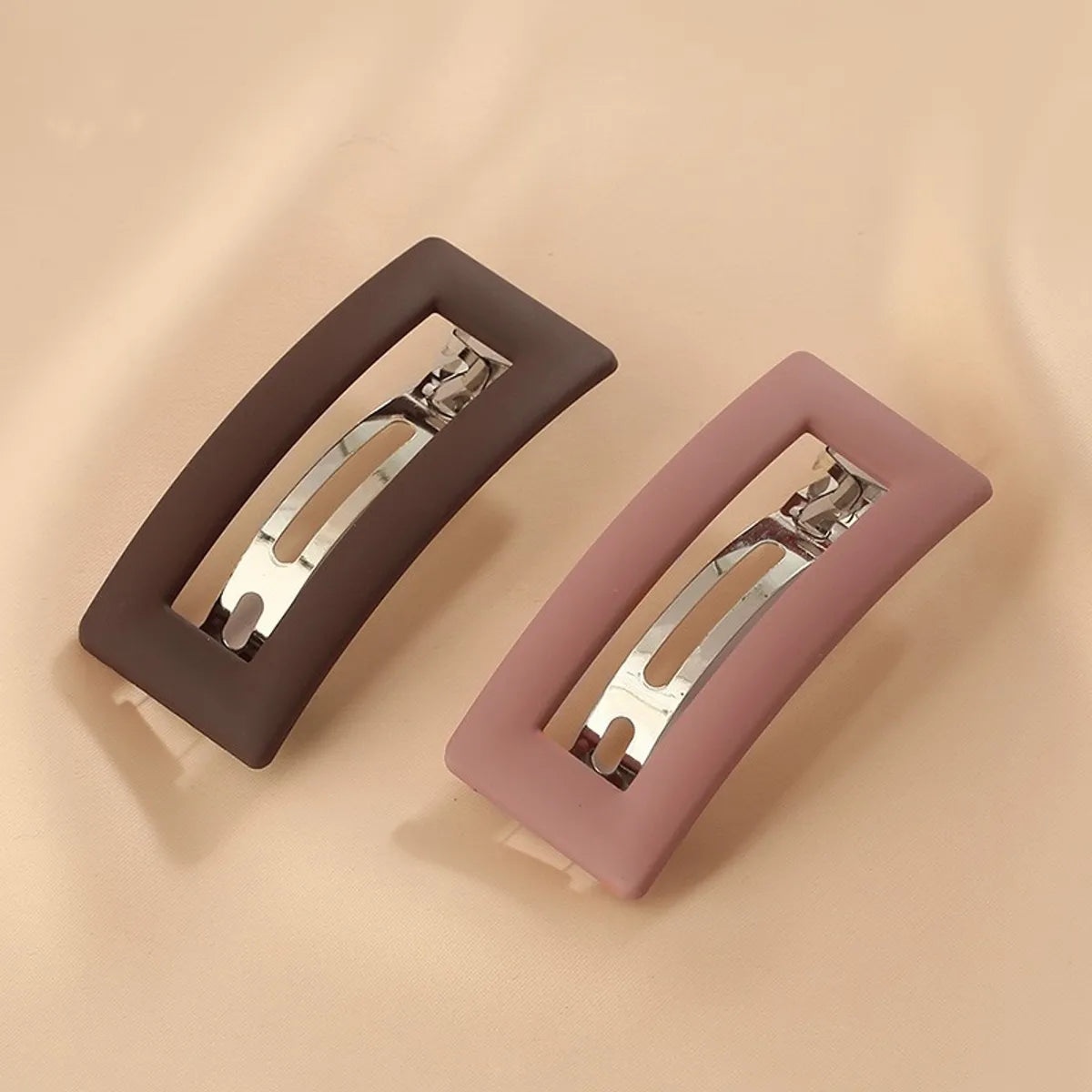 Women'S Simple Style Solid Color PC Hair Clip