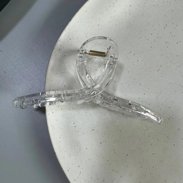 Women'S Simple Style Solid Color Plastic Stoving Varnish Hair Claws