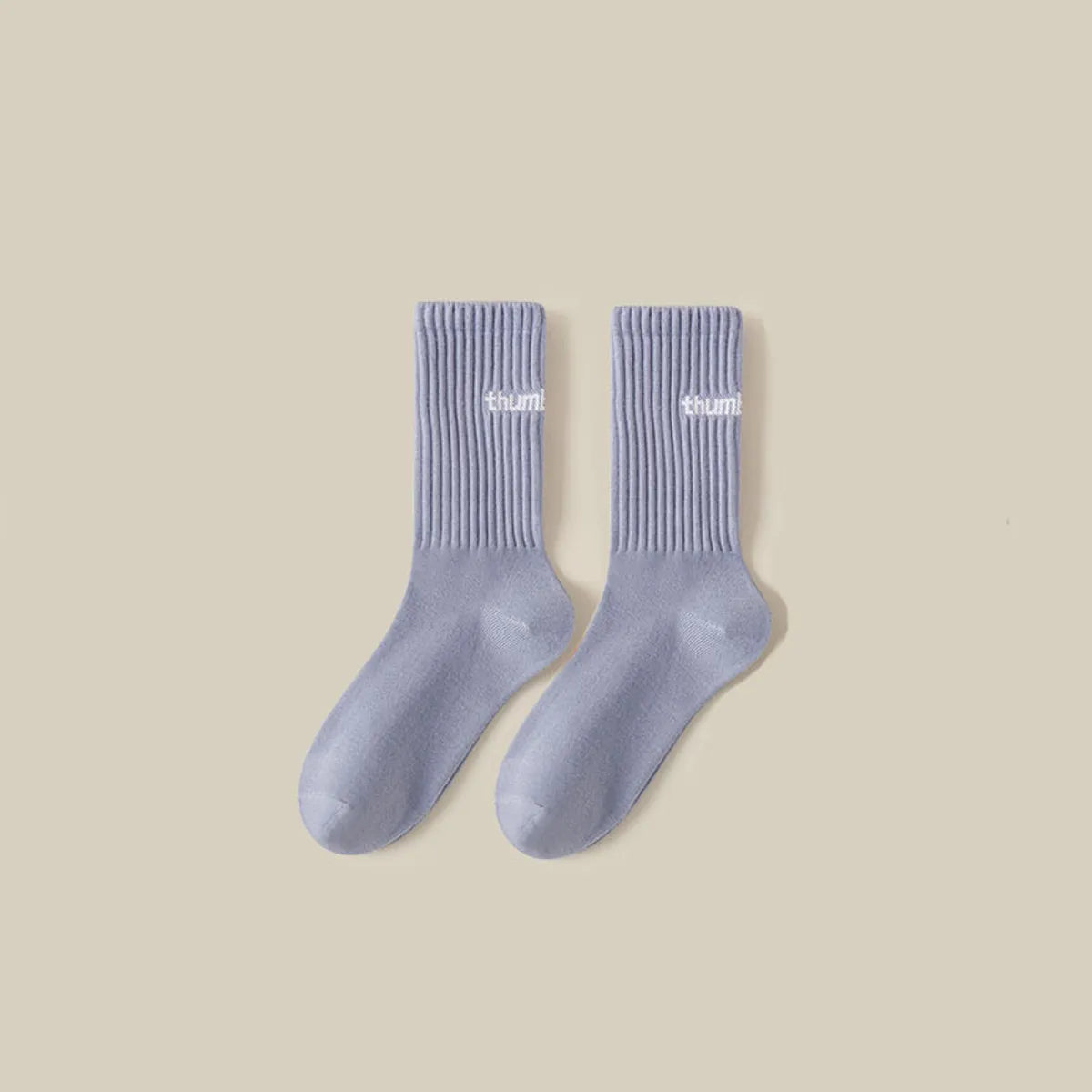 Women'S Simple Style Solid Color Polyester Crew Socks A Pair