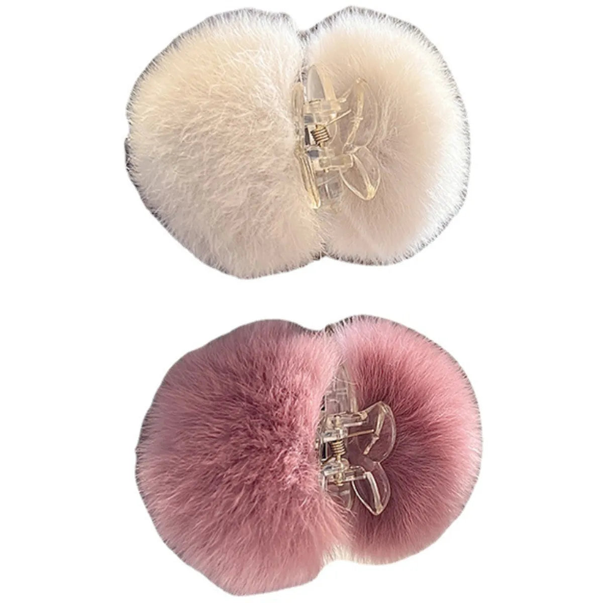 Women'S Simple Style Solid Color Rabbit Fur Hair Claws