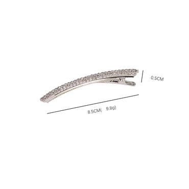 Women'S Simple Style Solid Color Rhinestone Plating Hair Clip