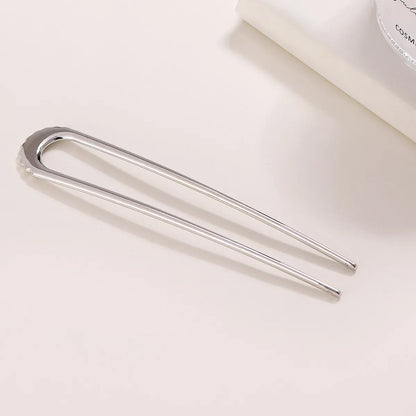 Women'S Simple Style U Shape Alloy Plating Hairpin