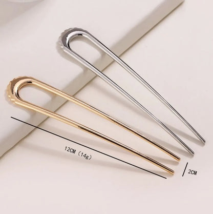 Women'S Simple Style U Shape Alloy Plating Hairpin