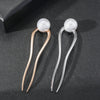 Women'S Simple Style U Shape Artificial Pearl Alloy Plating Hairpin