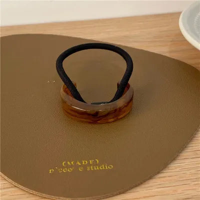 Women'S Simple Style U Shape Nylon Resin Acetic Acid Sheets Hair Tie