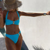Women'S Solid Color 2 Pieces Set Bikinis Swimwear