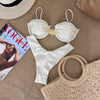 Women'S Solid Color 2 Pieces Set Bikinis Swimwear