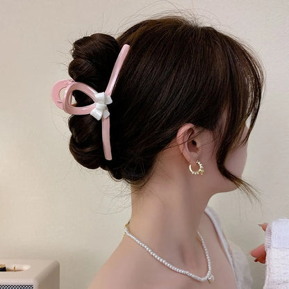 Women'S Sweet Bow Knot Plastic Hair Claws