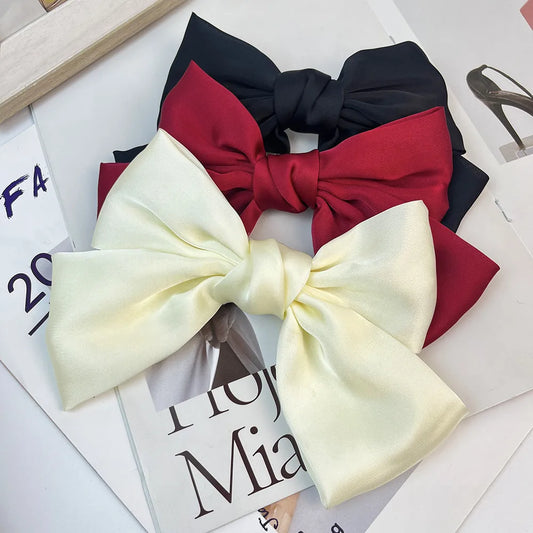 Women'S Sweet Bow Knot Satin Hair Clip