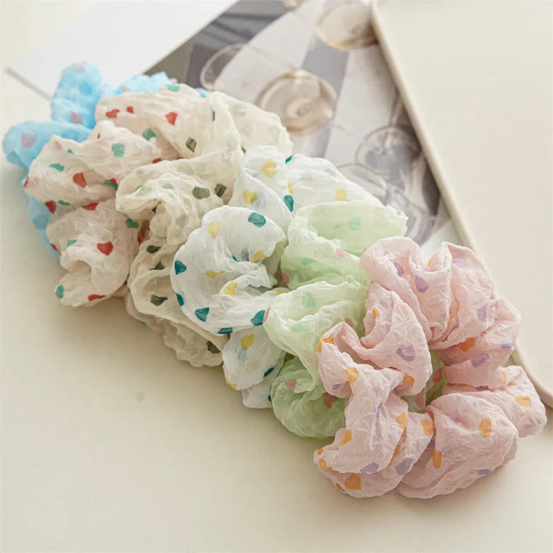 Women'S Sweet Color Block Cloth Hair Tie