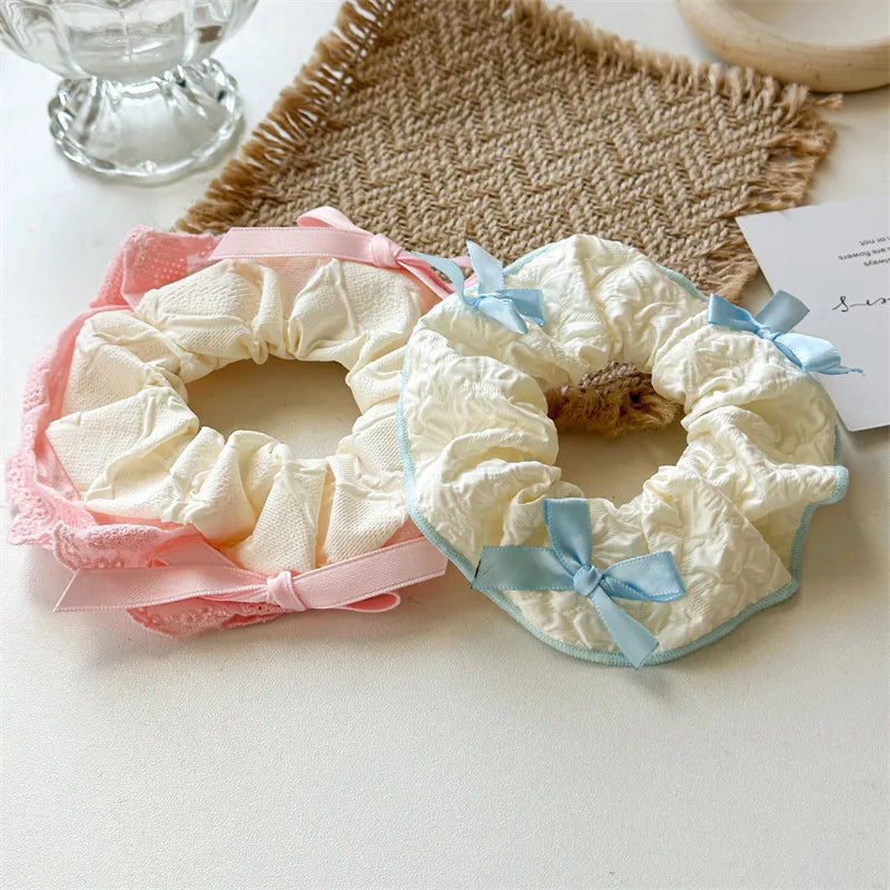 Women'S Sweet Color Block Cloth Printing Hair Tie