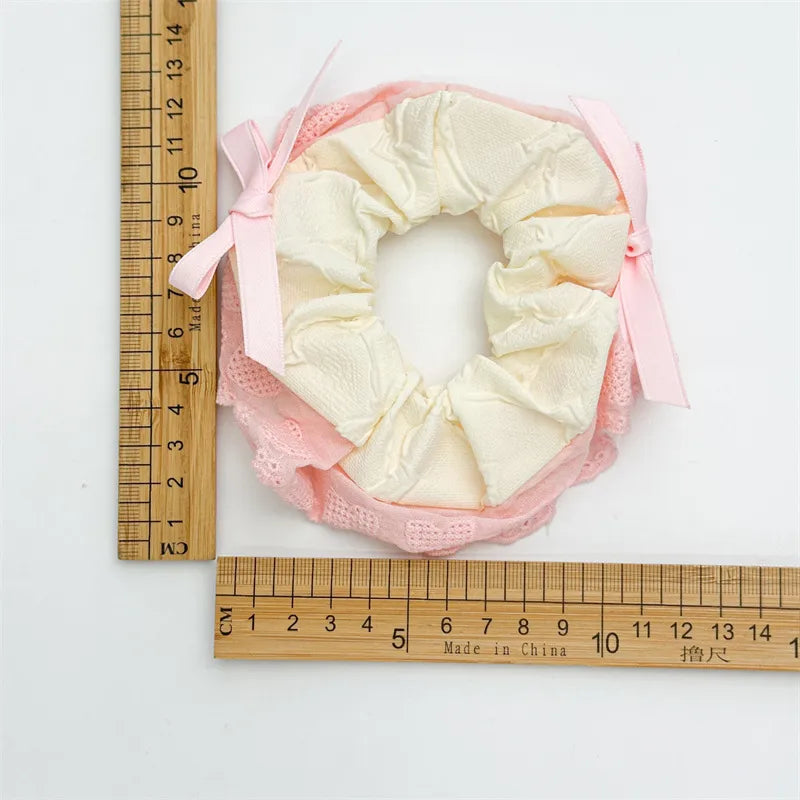 Women'S Sweet Color Block Cloth Printing Hair Tie